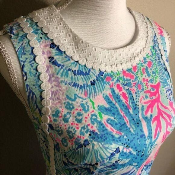 Lilly Pulitzer Mila Stretch Shift Sink or Swim 0 - Picture 7 of 12